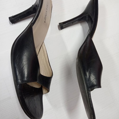 Women's mule shoes black used, size 38/39