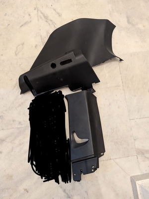Black Abarth pillar plastics used for Fiat Grande Punto