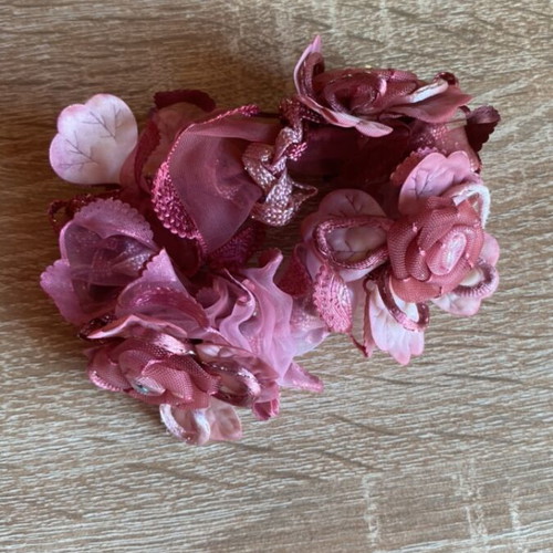 Hair clips set used, multicolor with rose pin