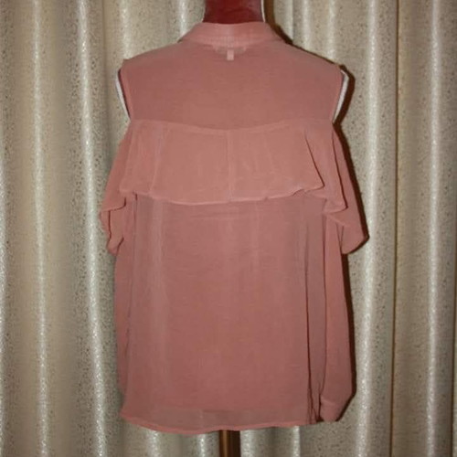 Peacocks shirt with open shoulders new, pink, size XL