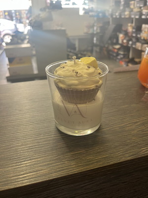 Lemon Cupcake Plant-Based Candle 100% Natural, Gift Packaged