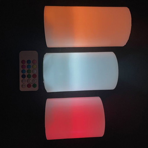 Set of 3 LED decorative flameless candles with remote control
