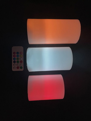 Set of 3 LED decorative flameless candles with remote control