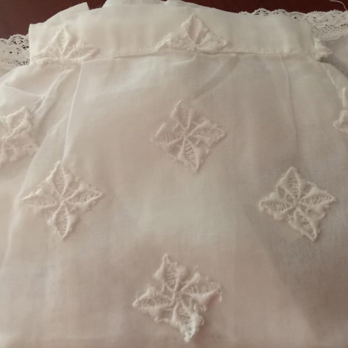 Organza apron with lace details vintage 1970, new