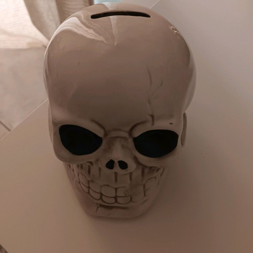 Skull piggy bank new
