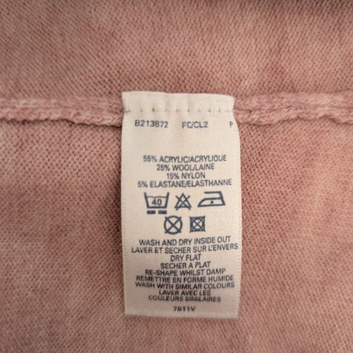 French Connection pink v neck jumper like new, size M