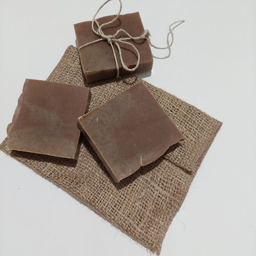 Handmade soap with espresso coffee and natural oils and butters