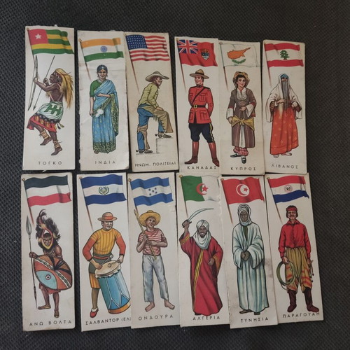 Melo Collectible Stickers used, national costumes, pack of 12