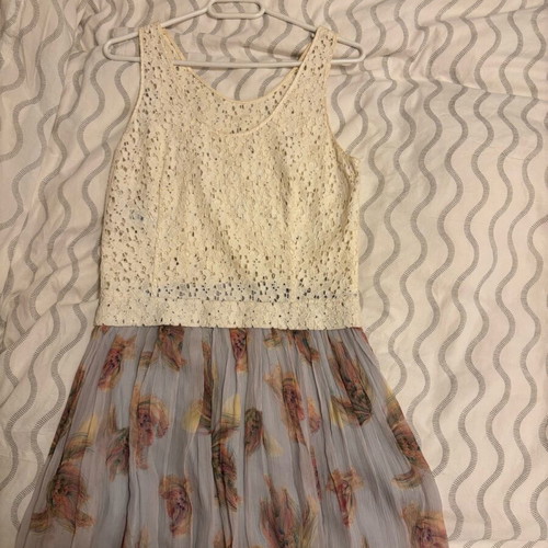 Cacharel mini summer dress used, size 38, 100% silk