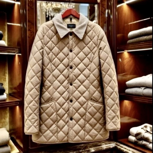 Barbour Quilted Jacket Size XL Like New Beige
