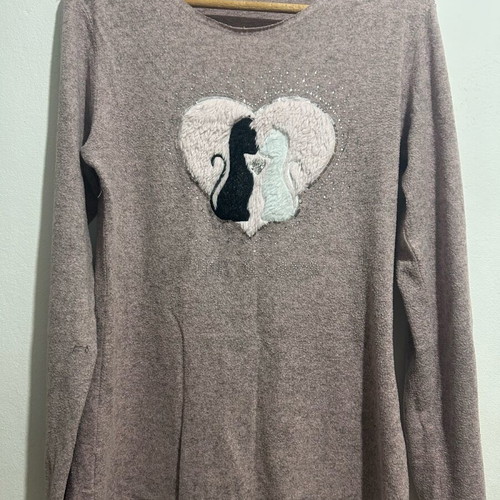 Women's blouse with cats like new, size M, excellent condition