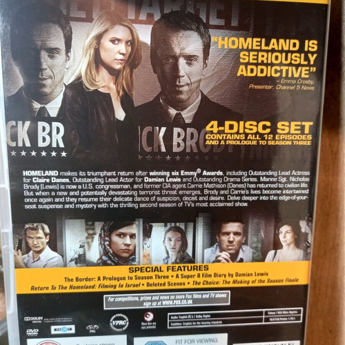 Homeland DVD 5 seasons like new with English subtitles