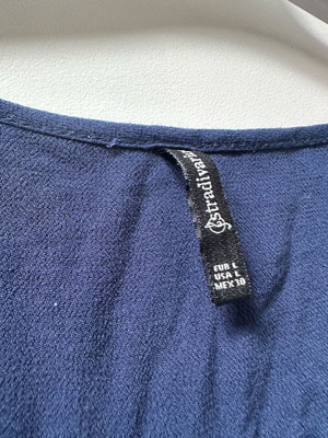 Πουκάμισο Stradivarius μπλε σκούρο, μέγεθος L, σαν καινούργιο