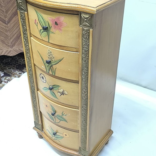Handpainted Wooden Dresser Jewelry Box Studio Art kk like new