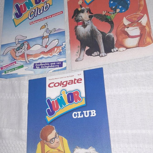 Junior Club Colgate collectible magazines, pack of 3 from 1998