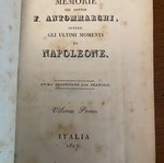 Memorie del Dottor F.Antommarchi πρώτη έκδοση 1827, μεταχειρισμένο, ιταλικά