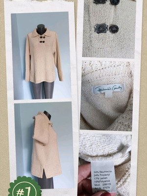 Linen Pullover Tunic like new, sizes L to XXL