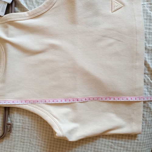 Cropped tank top Guess new, cream, size XL