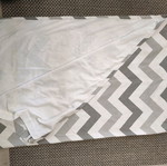 Curtain set Chevron pattern 2 panels cotton with eyelets like new