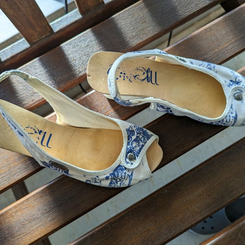 O'Neil platform shoes used, size 37, white-blue