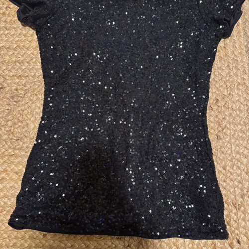 Sequin blouse used, black, size M with zipper