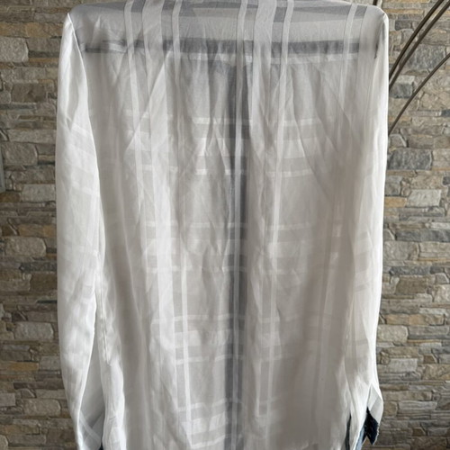 Guess women's shirt like new, transparent with denim details, size XS