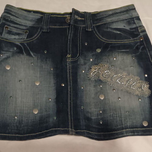 Obiettivo Industry Blue Skirt like new with studs