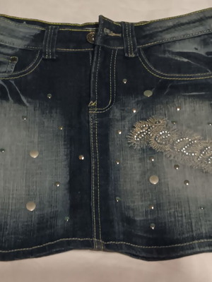 Obiettivo Industry Blue Skirt like new with studs