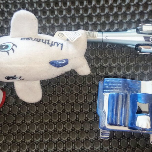 Mascot Lufthansa used with Polish bracelets and ceramic Panagia Tinos