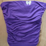 Zara purple strapless top with rhinestone bow like new