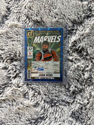 Josh Nebo 2024-25 Donruss EuroLeague Net Marvels Signatures Blue Laser card new