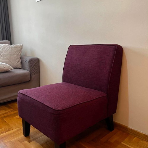 Armchair single seat burgundy