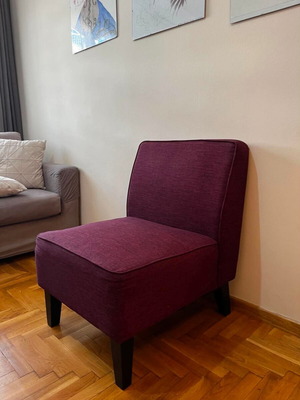 Armchair single seat burgundy