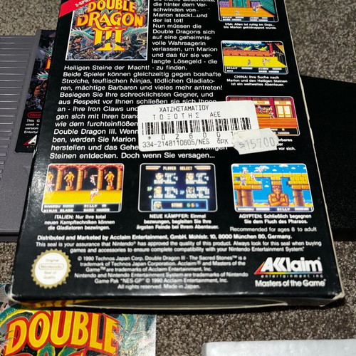Nintendo NES Double Dragon 3 game used with cartridge, box and manual