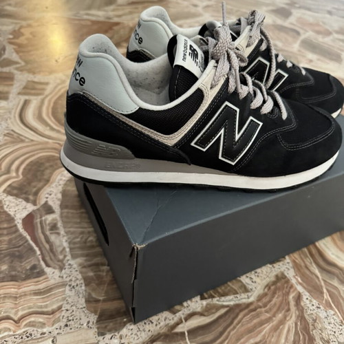 New Balance classic 574 sneakers, black, size 42