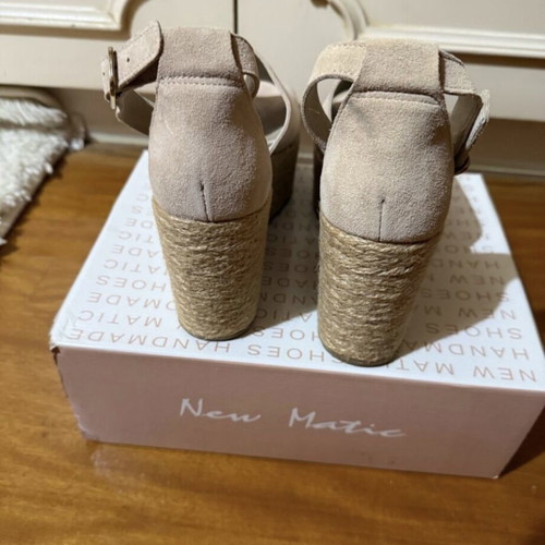 New Matic nude beige espadrilles with suede look, like new