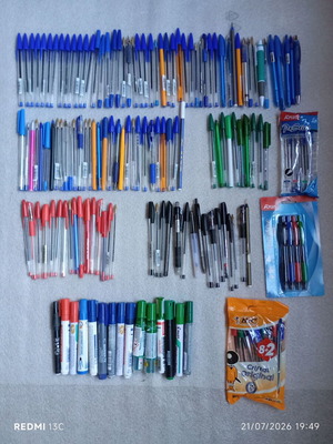 Stationery pack used with 159 pens and markers Bic, Pilot