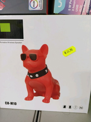 Bluetooth speaker dog red color