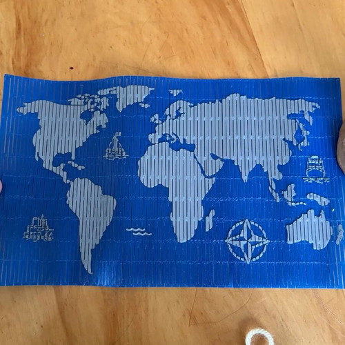 Foldable world map made to order