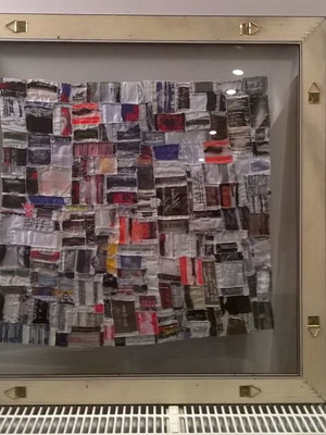 Painting with clothing labels handmade new