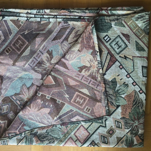 Upholstery fabric used, 2 pieces, thick weave, shiny thread