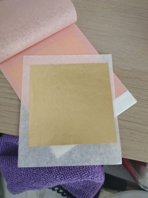 Rosenobel-Doppelgold 24k gold leaf sheets 9x9 cm new, pack of 300