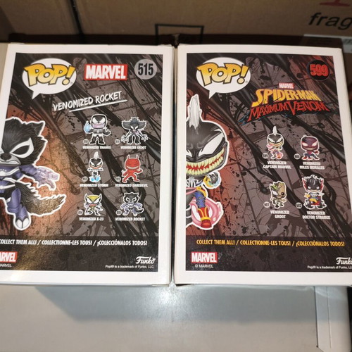 Funko Pop Venomized Captain Marvel and Rocket new