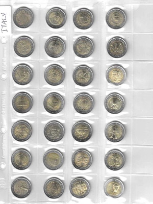 2ευρα Αναμνηστικά Ιταλίας σαν καινούργια, συλλογή 16 νομισμάτων