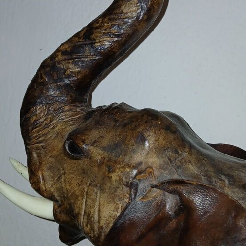 Elephant decorative large used 47x43cm with ear tear