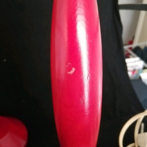 Wooden red table lamps for bulb, like new