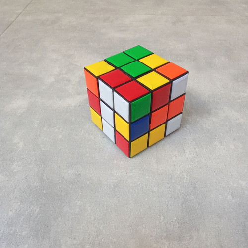 Rubik Cube puzzle collectible toy used, 1980s