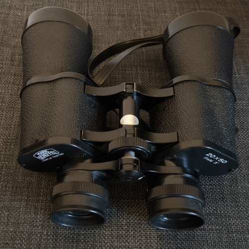 Mark Scheffel 20x50 Vintage Binoculars used with original case and manual