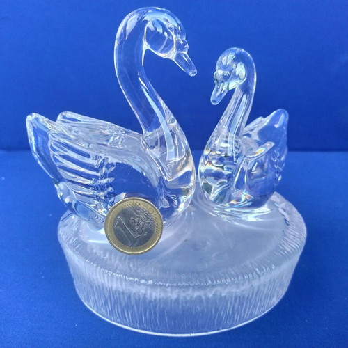 Kosta Boda Giraffe, RCR Cristalleria Italiana Swans and Dolphin Set like new