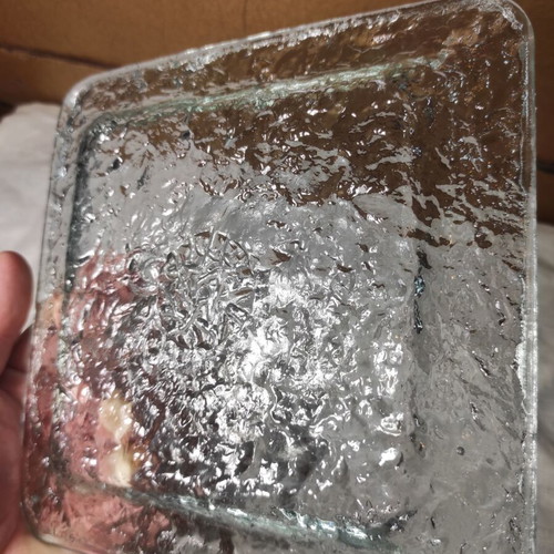 Vintage Crate and Barrel USA 1980s glass dessert plates set of 6 like new